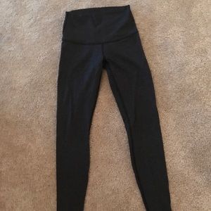 Black patterned lulu leggings